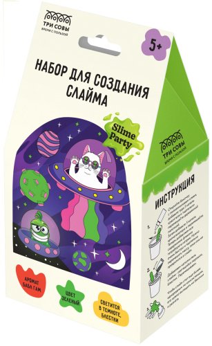 Наполнение для слайма ТРИ СОВЫ 558 зеленый