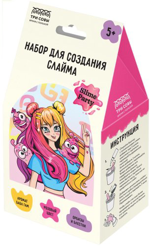 Наполнение для слайма ТРИ СОВЫ 555 розовый