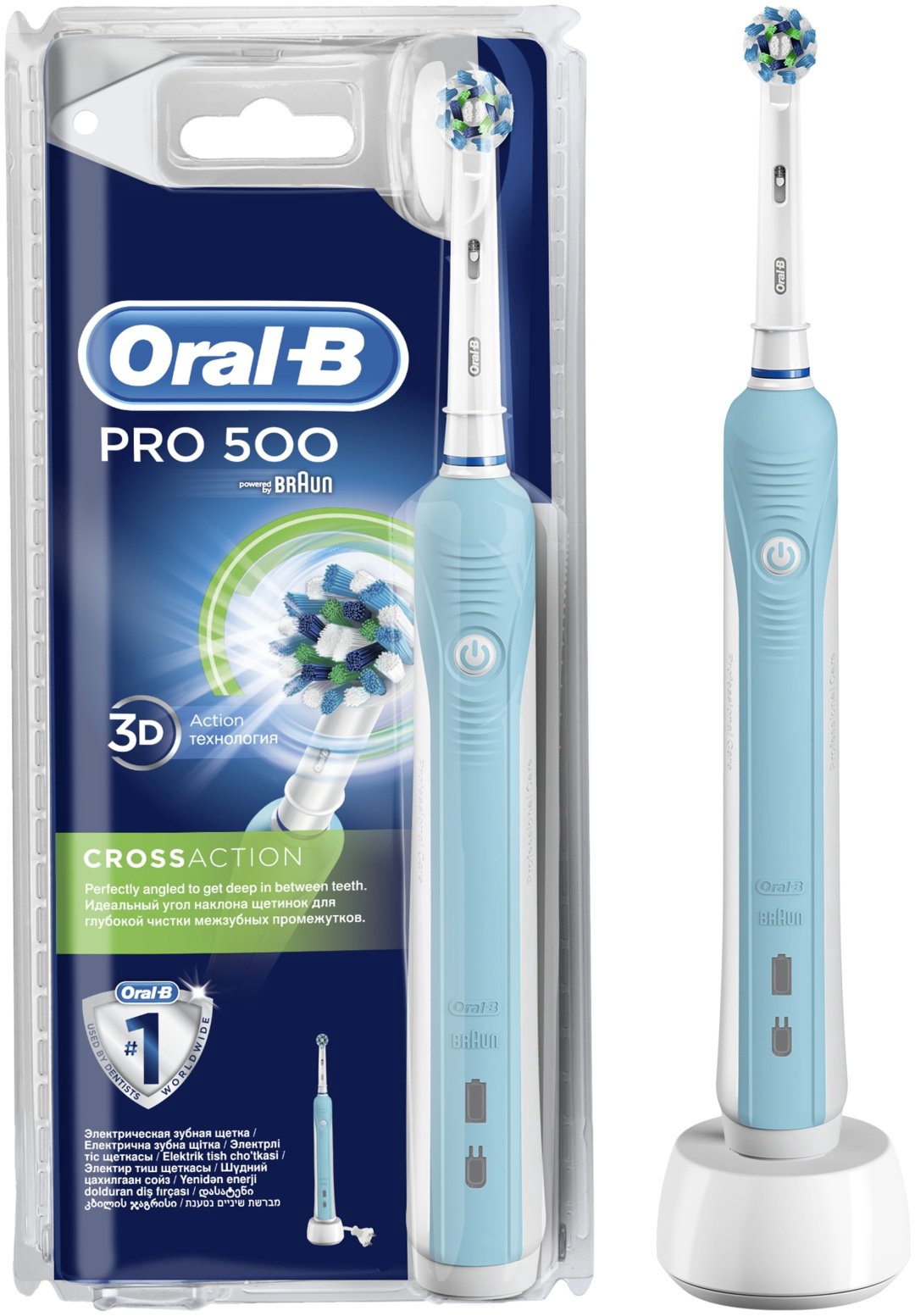 Электрическая щетка Oral-B механическая Pro 501 щетина средняя купить,NaN