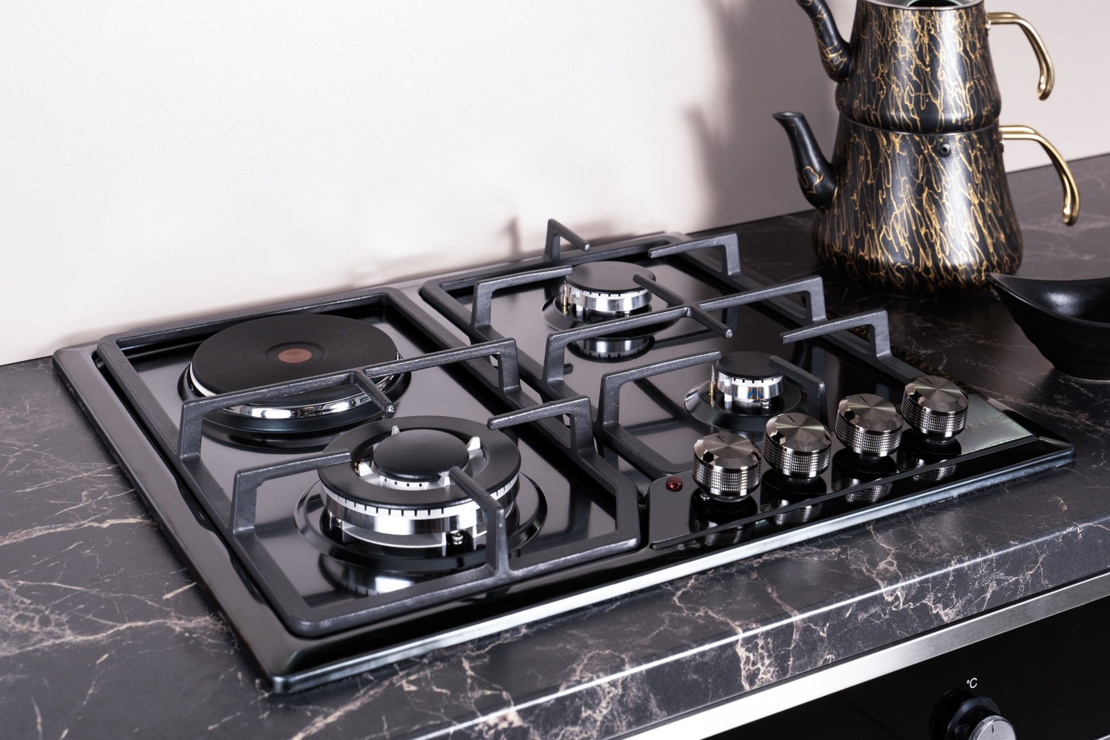Варочная поверхность HAUSLER HAS-31-SS-BLK черный купить,0