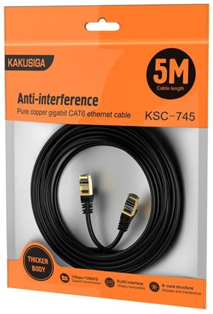 Кабель KAKU RJ-45 - RJ-45 5 м KSC-745 купить,NaN