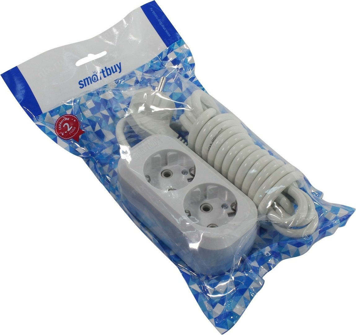 Удлинитель Smartbuy SBE-16-2-03-Z 3 м купить,0