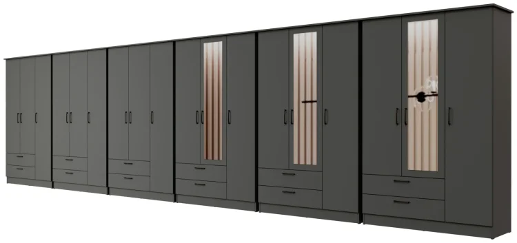Шкаф Мебель Азии Азия Гранд 191х720х45см Базальт купить,457990