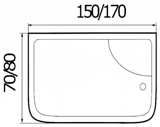 Ванна акриловая Wemor S 150х80х55см белый