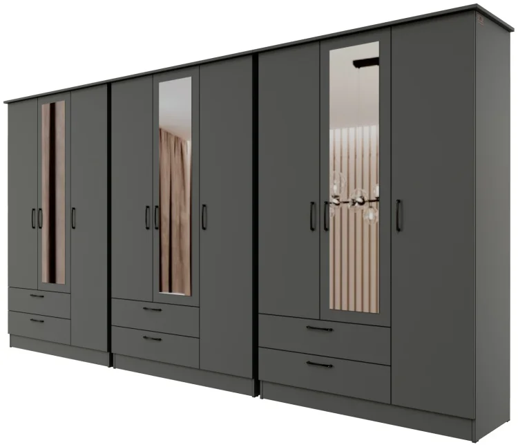 Шкаф Мебель Азии Азия Гранд 191х360х45см Базальт купить,244990