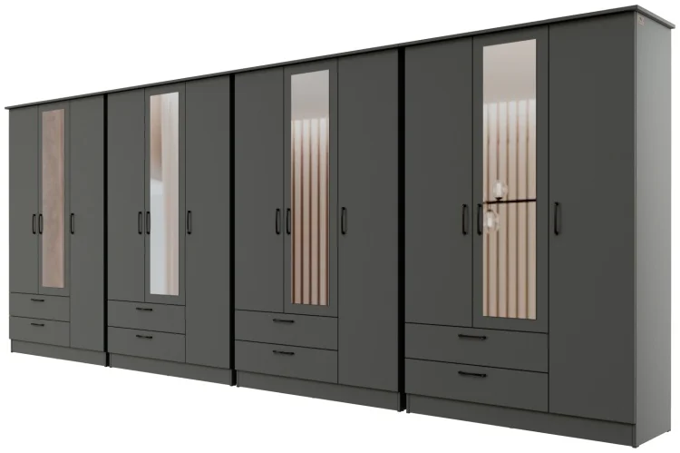 Шкаф Мебель Азии Азия Гранд 191х496х45см Базальт купить,320990