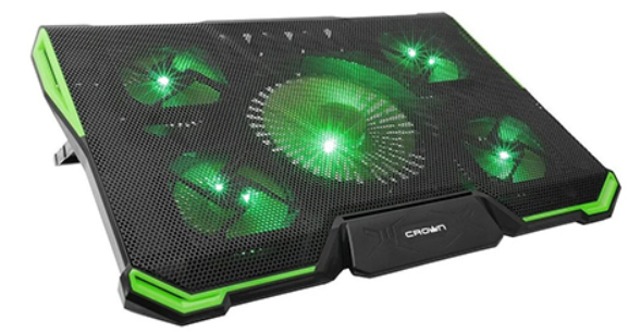 Подставка для ноутбука Crown CMLS-332 19" Black Green - ForteMarket Подставка для ноутбука Crown CMLS-332 19" Black Green купить,0