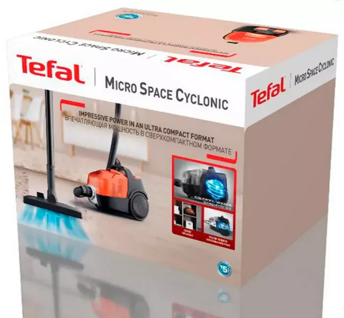 Пылесос Tefal Micro Space Cyclonic TW3235EA Black-Orange купить,0