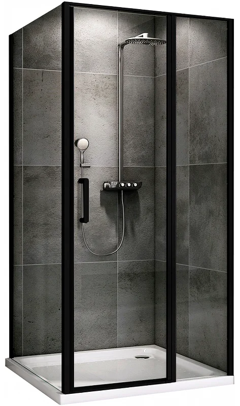 Уголок душевой Abber Sonnenstrand AG04110BS-S90B 110х195см черный купить,NaN