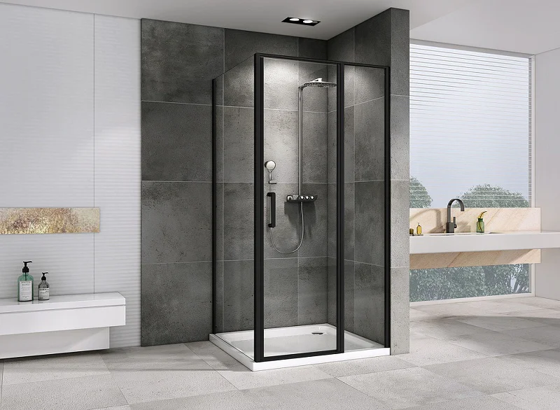 Уголок душевой Abber Sonnenstrand AG04110BS-S90B 110х195см черный купить,NaN