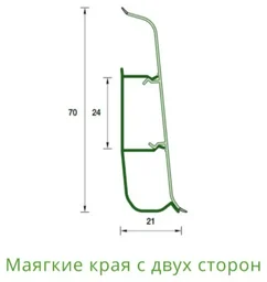 Пара торцевая Ideal Деконика №274 22х70мм сосна северная