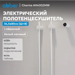 Полотенцесушитель электрический Abber Charme AH4002MW белый матовый