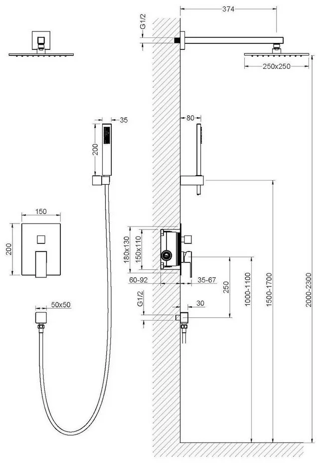 Душевая система Timo Selene SX-2069/16SM белая матовая купить,NaN