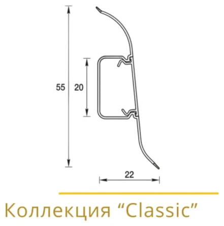 Пара торцевая Ideal Классик №230 22х55мм дуб айсберг купить,3300