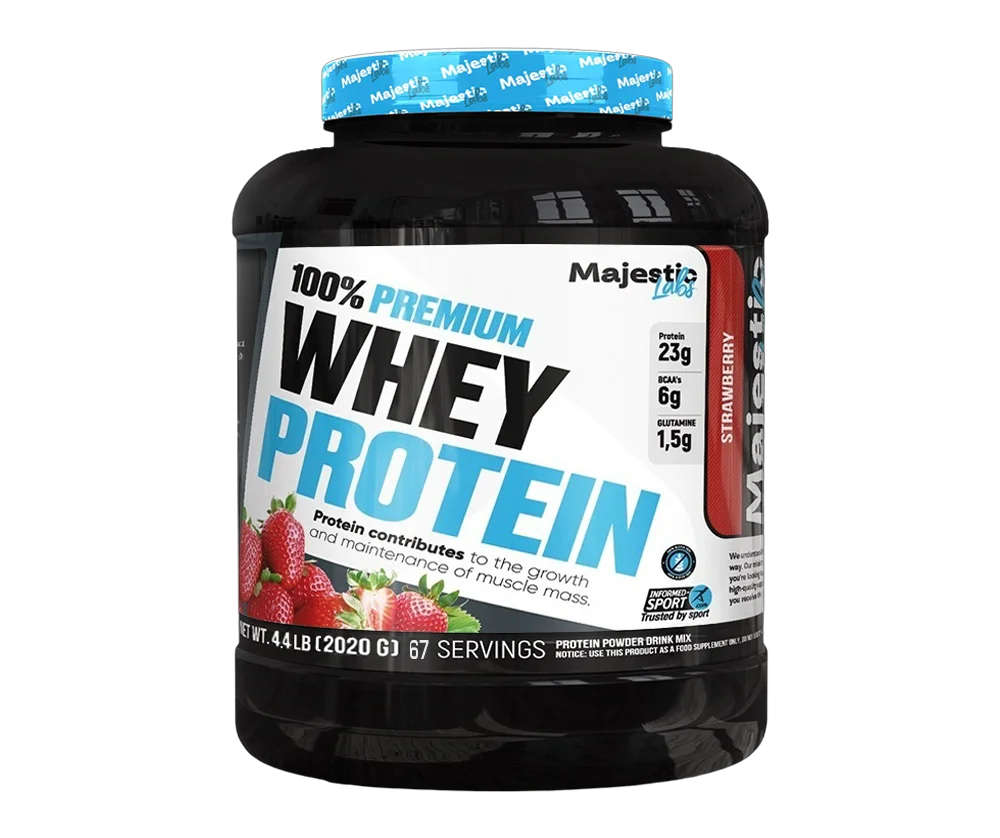 Протеин Majestic Labs 100% Premium Whey Protein Клубника 2020 гр