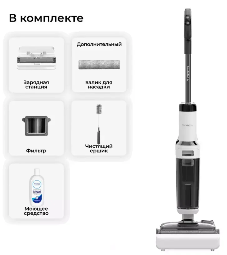 Пылесос Tineco Floor One S6 Stretch Pro White Black купить,NaN