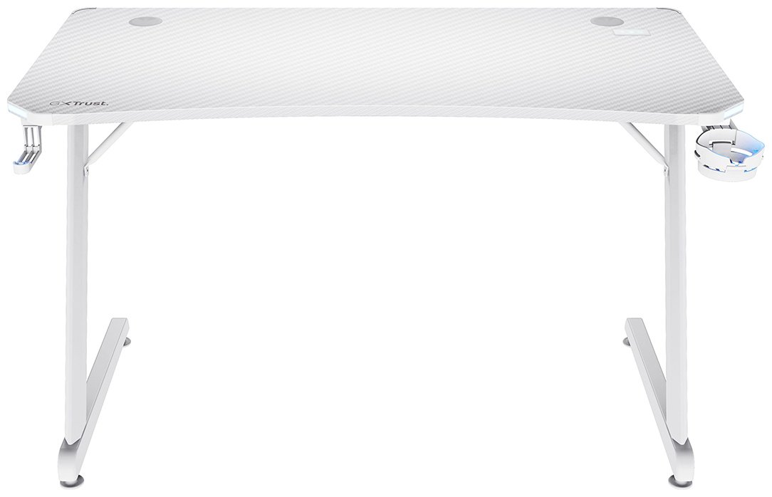 Стол игровой Trust GXT 709W, 120х60x74 см, белый