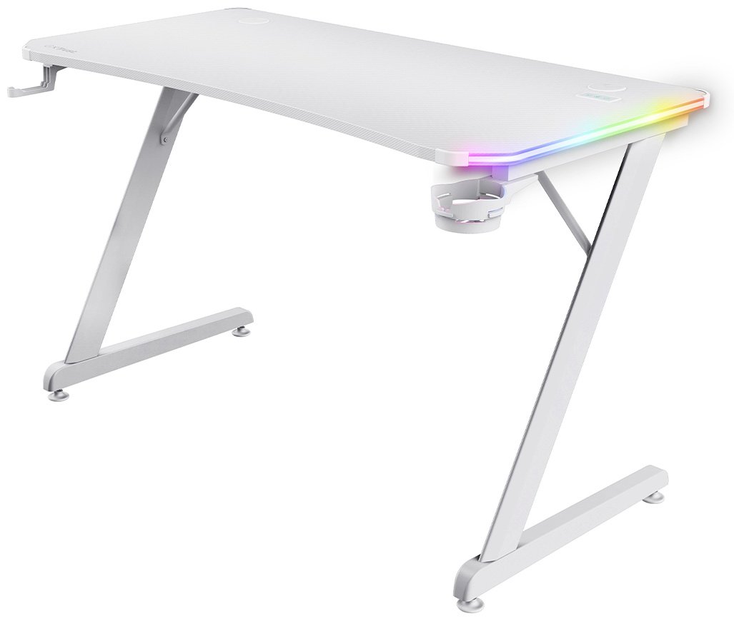 Стол игровой Trust GXT 709W, 120х60x74 см, белый купить,0