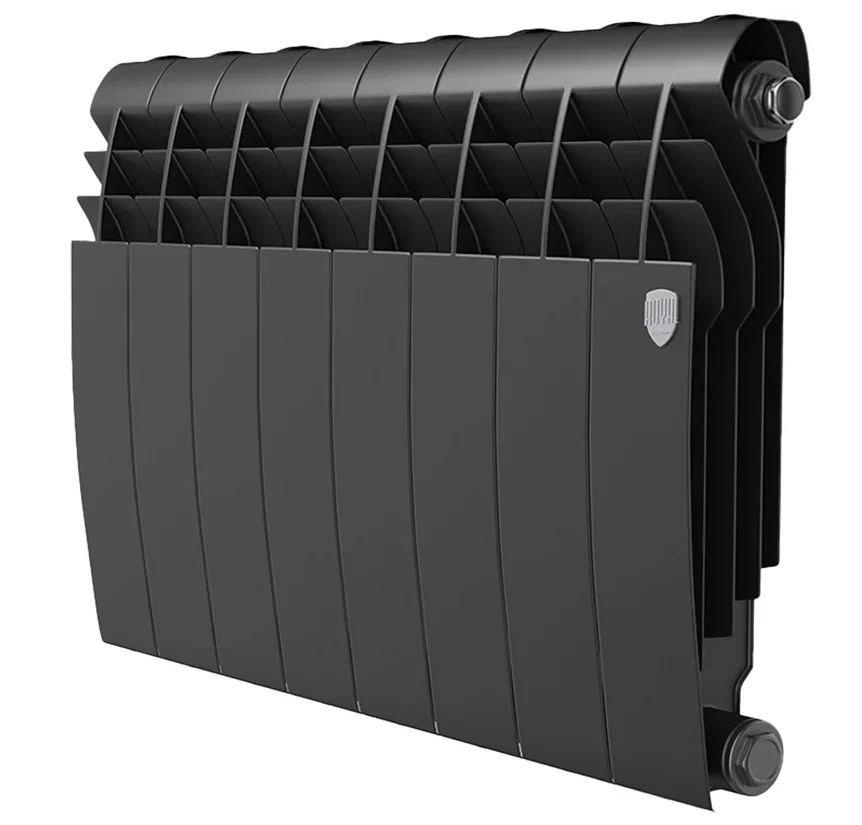 Радиатор биметаллический Royal Thermo BiLiner 350/Noir Sable 10 секций черный купить,101700