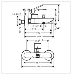 Смеситель Hansgrohe Rebris E 72450670 черный