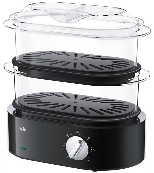 Пароварка Braun FS 5100 6.2 л. черный, прозрачный купить,0