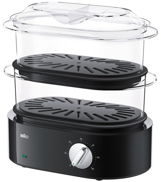 Пароварка Braun FS 5100 6.2 л. черный, прозрачный купить,57590