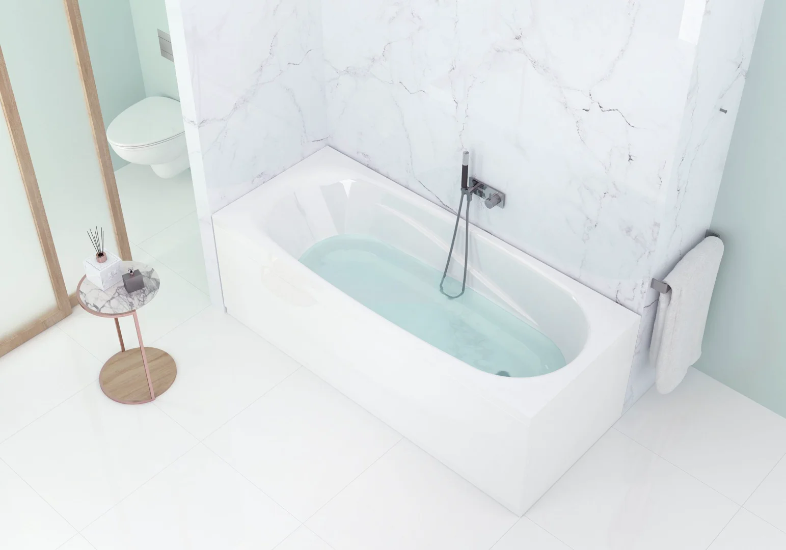 Ванна Domani-Spa Standard Lux Full 160x70x41см с каркасом, экраном и сифоном  купить,NaN