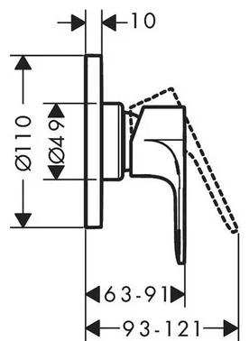 Смеситель Hansgrohe Rebris S 72648000 хром