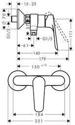 Смеситель Hansgrohe Logis E 71602000 хром