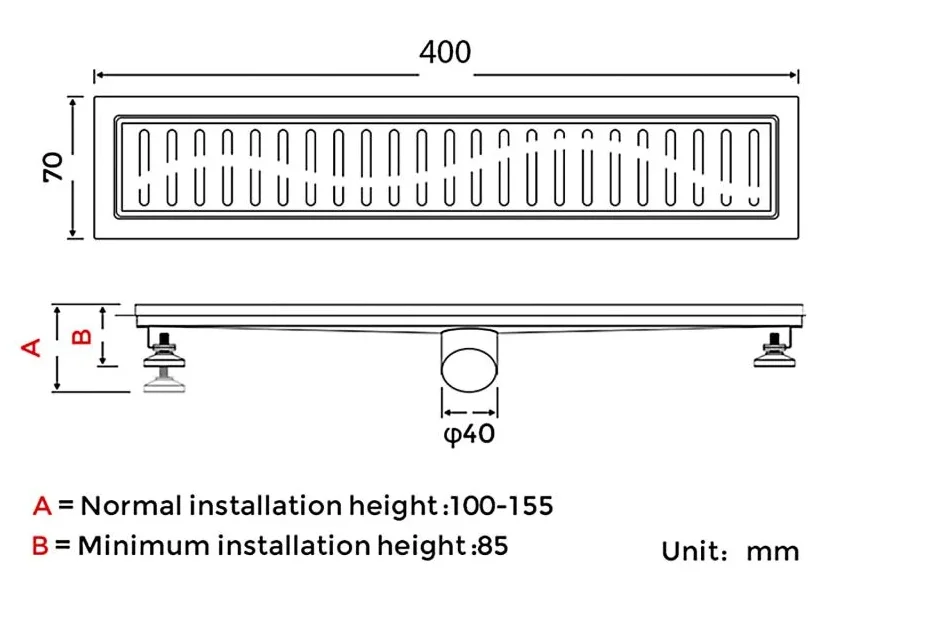 Душевой трап Gappo G84007-3 40мм купить,30300