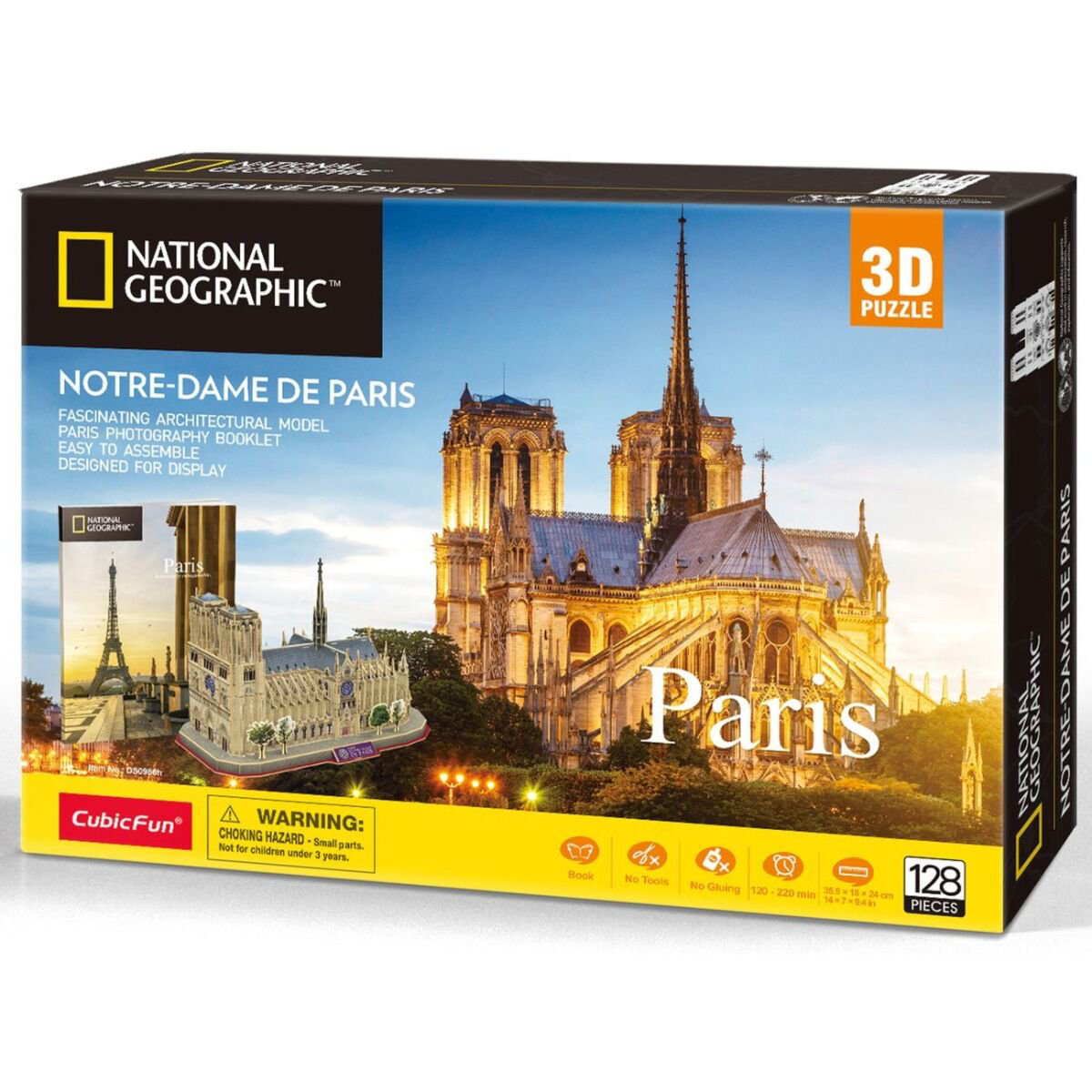 Пазлы CubicFun National Geographic Нотрдам де Пари 128 элементов купить,NaN