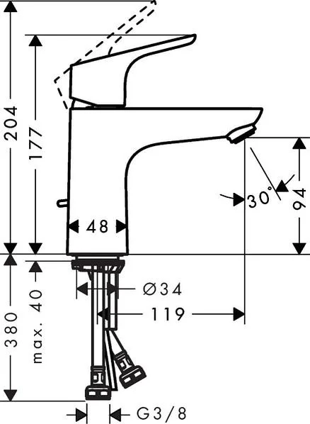 Смеситель Hansgrohe HG 31607000 хром купить,NaN