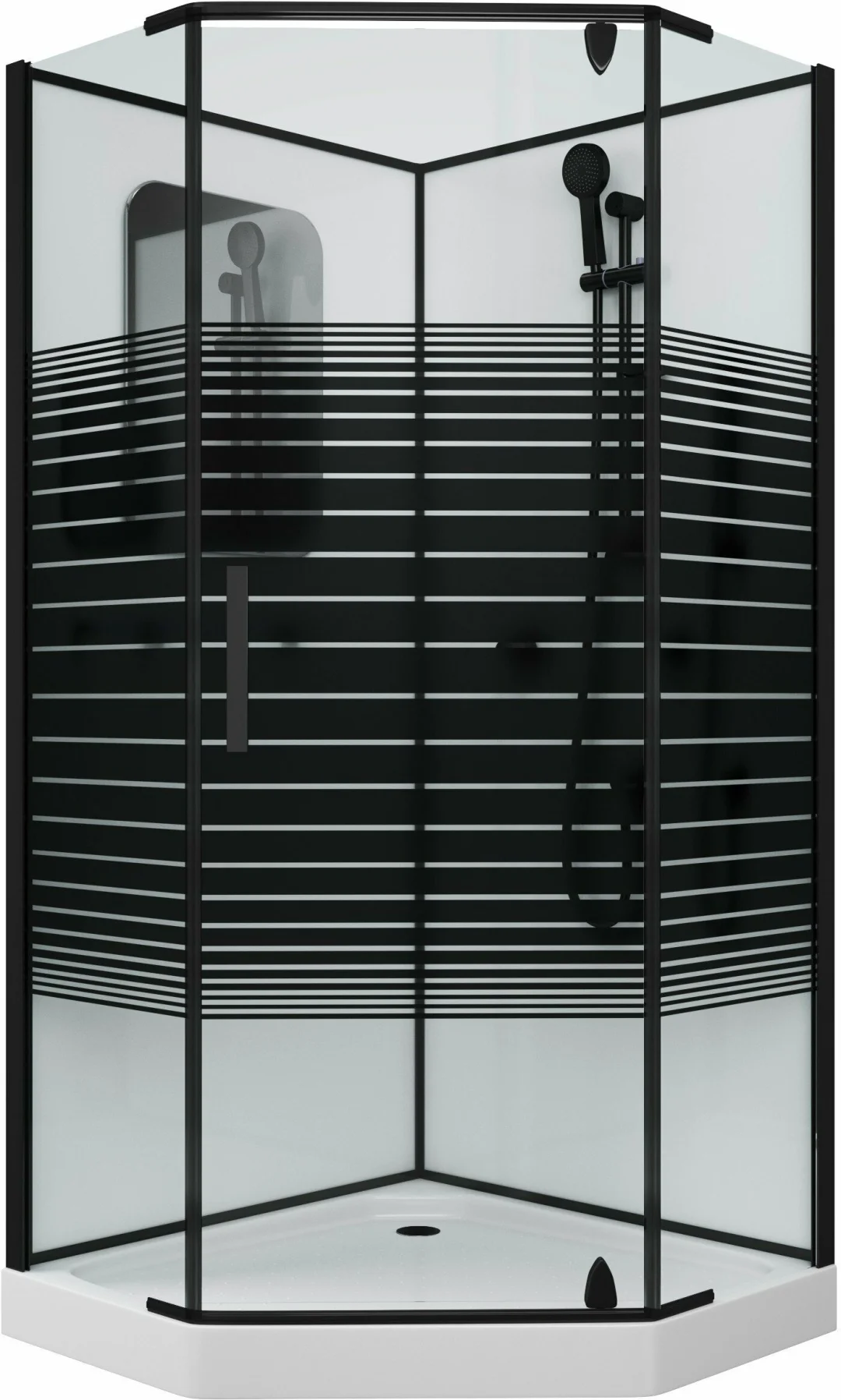Душевая кабина Grossman GR271D Classic 90x90x205см черный купить,NaN