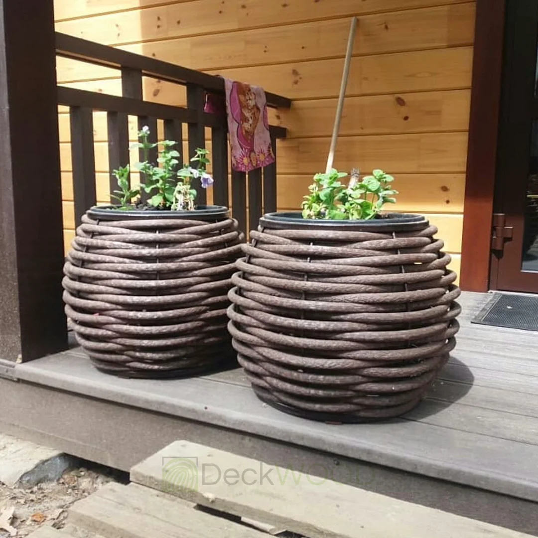 Вазон плетеный DeckWOOD 42х54см 20л коричневый купить,69900