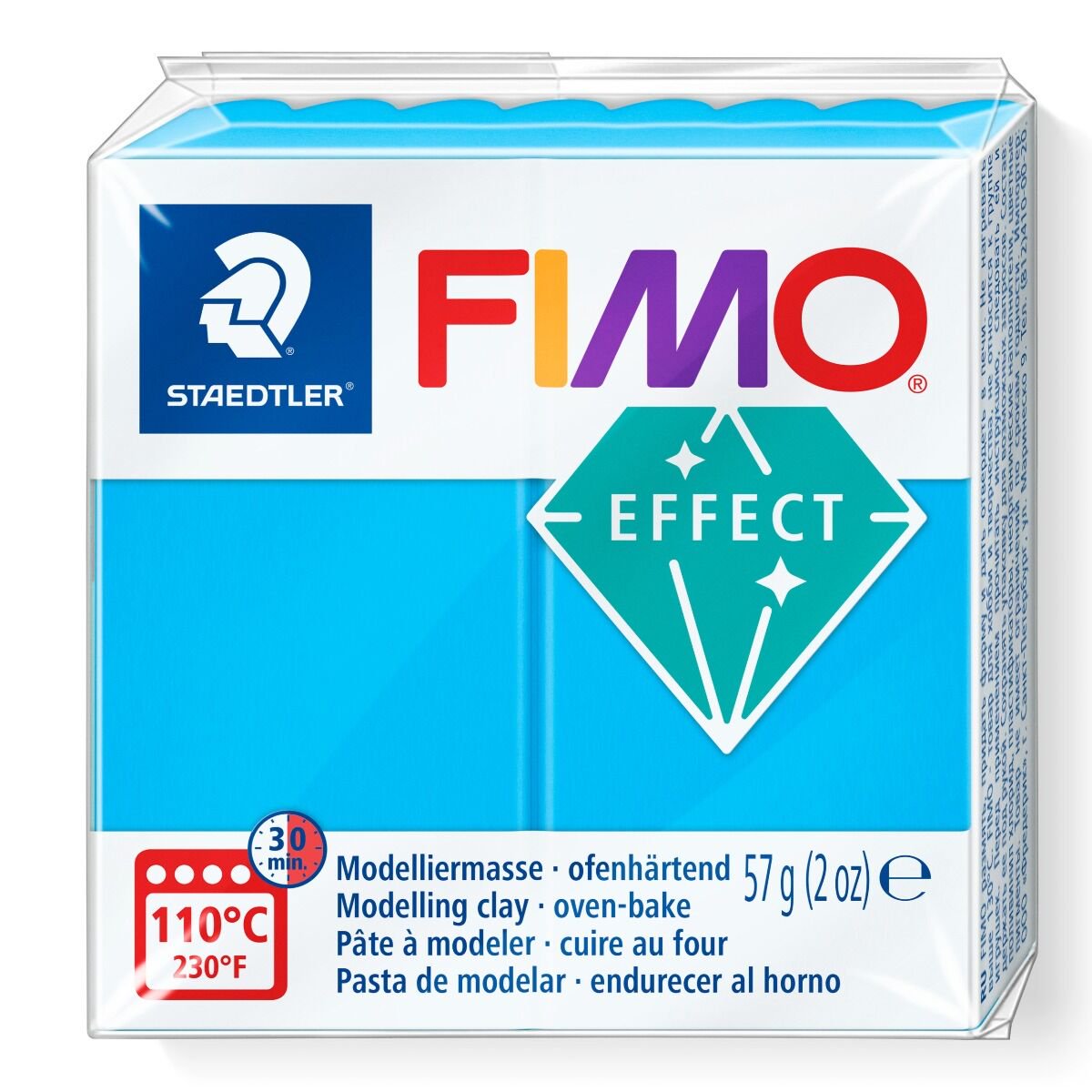 Полимерная глина Staedtler Fimo effect translucent blue 57гр купить,NaN