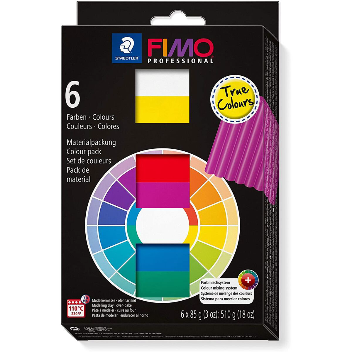 Набор полимерной глины Staedtler Fimo professional Натуральные цвета 6 цветов купить,NaN