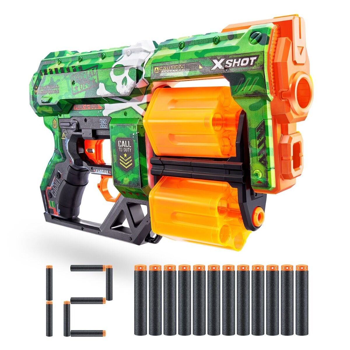 Бластер X-Shot Skins Dread - Camo 12 стрел купить,NaN