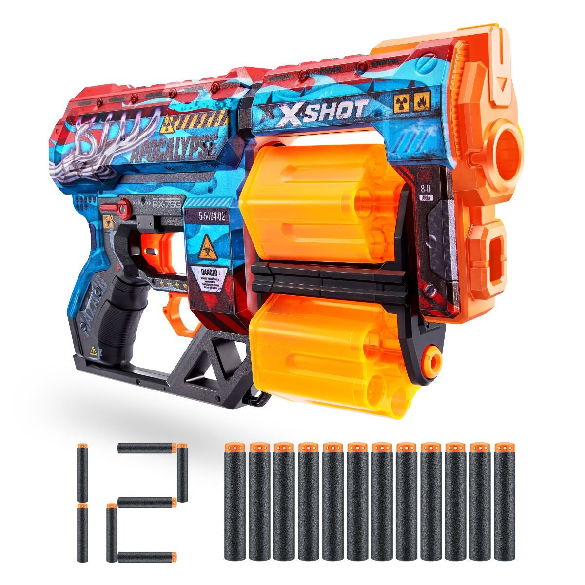 Бластер X-Shot Skins Dread - Apocalypse 12стрел купить,NaN