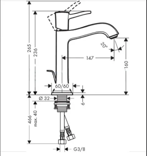 Смеситель Hansgrohe 31302000 хром