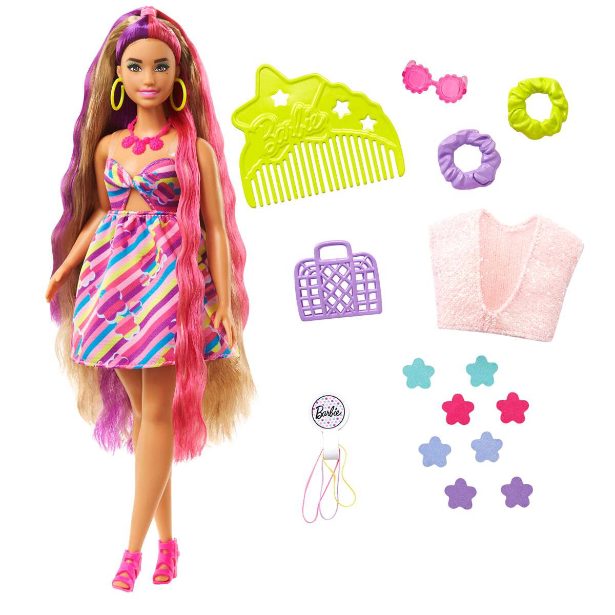Кукла Barbie Totally Hair с набором аксессуаров для волос купить,NaN
