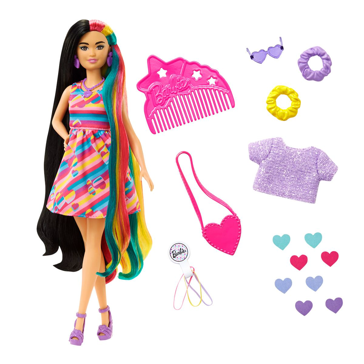 Кукла Barbie с Набором Аксессуаров для Волос Totally Hair Брюнетка HCM90 купить,NaN