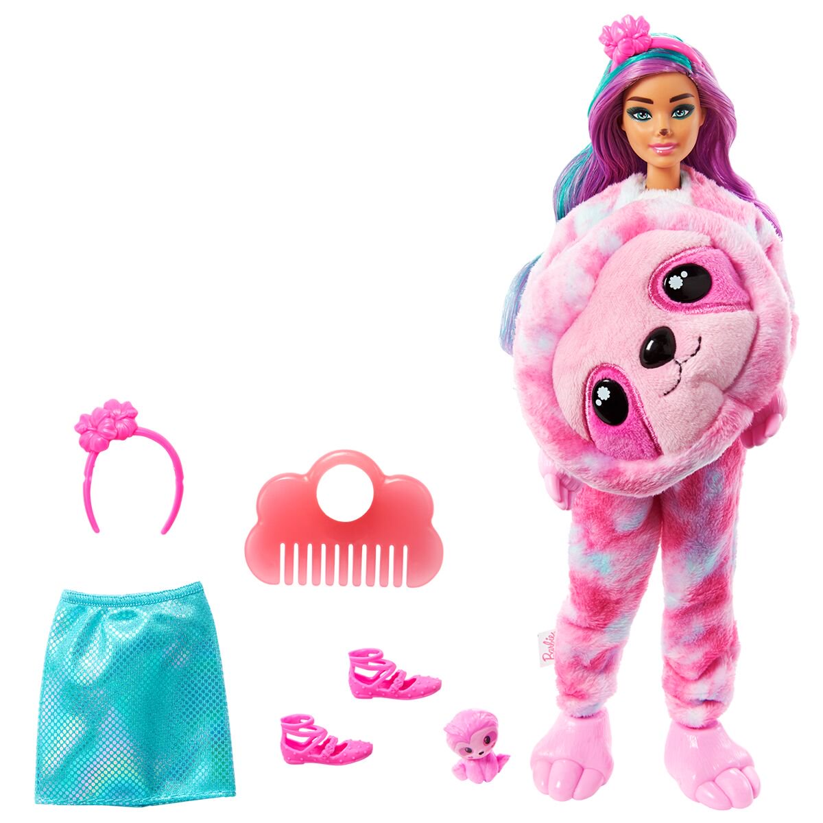 Кукла Barbie Cutie Reveal Ленивец HJL59 30см  купить,NaN