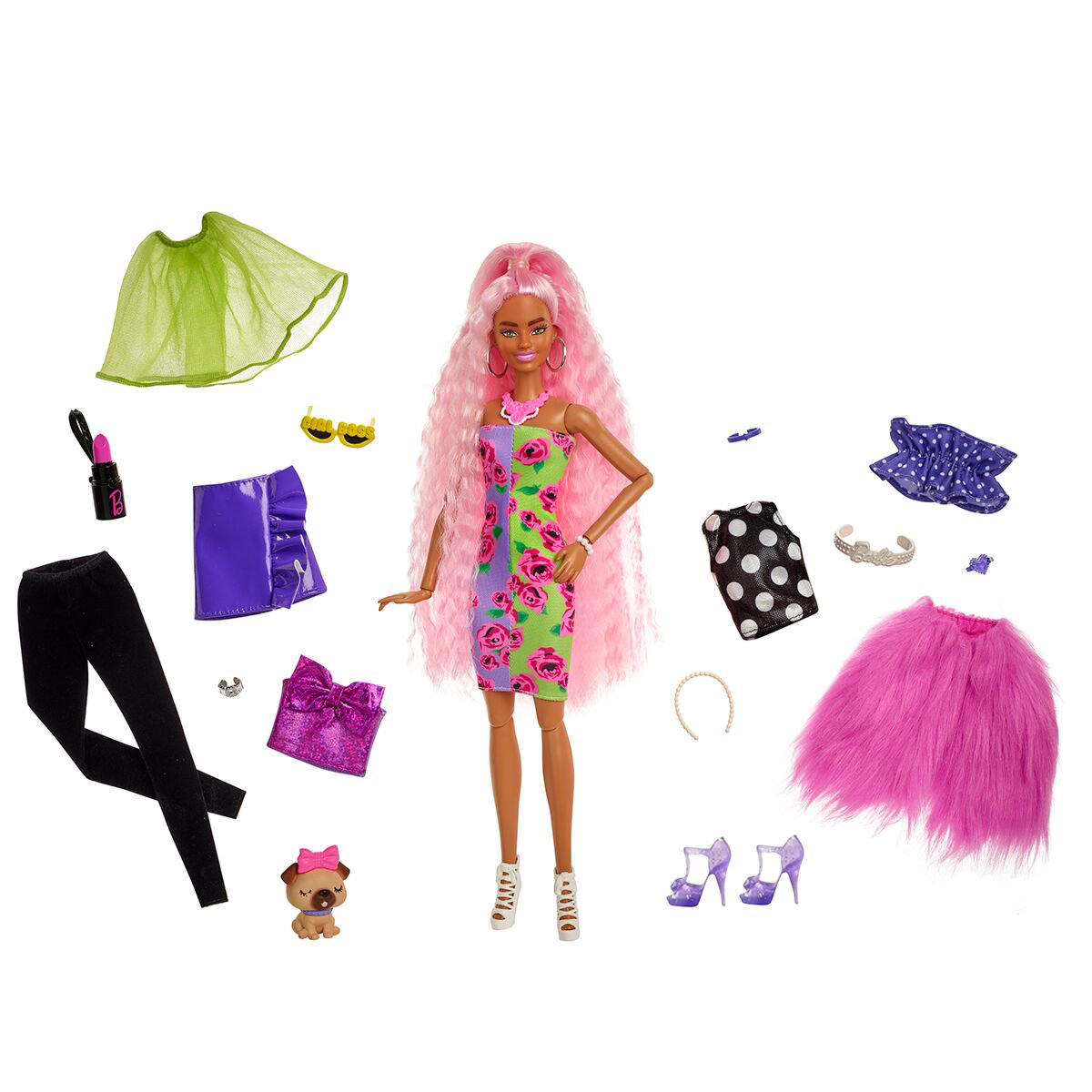 Кукла Barbie Extra Deluxe с набором одежды HGR60 купить,NaN