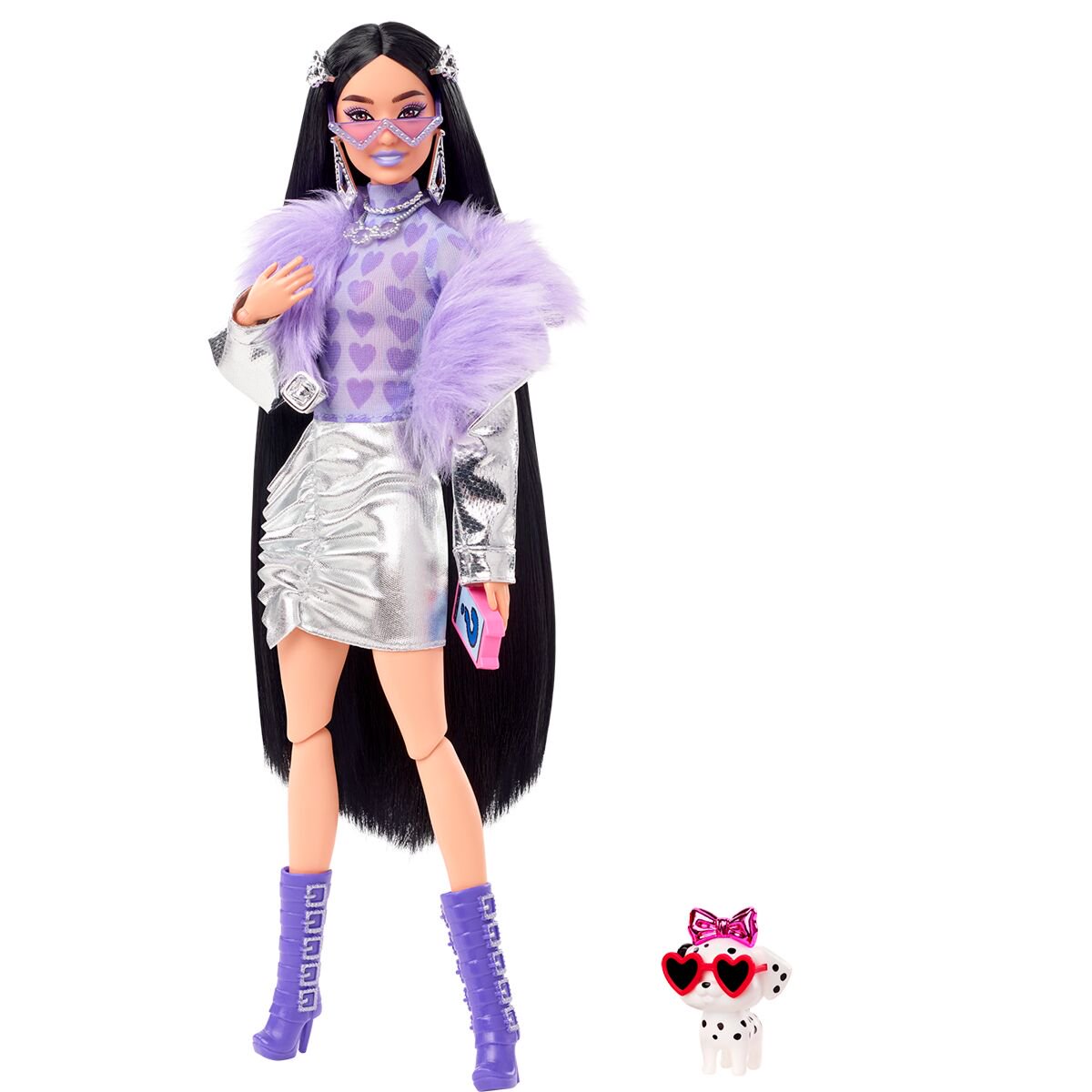 Кукла Barbie Extra в фиолетовом наряде HHN07 купить,NaN
