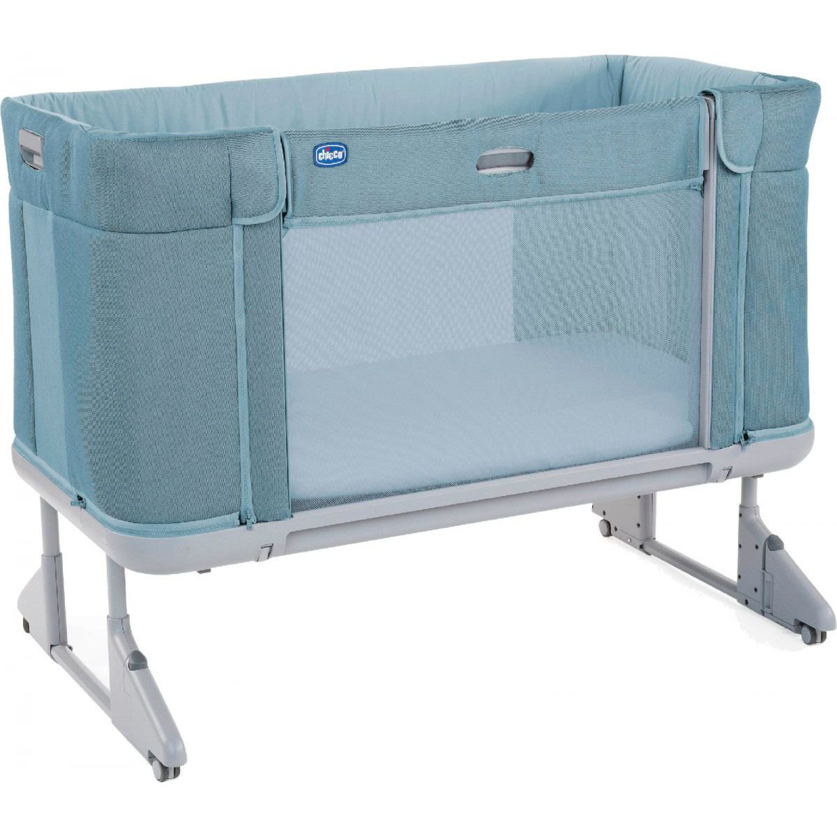 Кроватка-манеж Chicco Next2Me Forever Aquarelle 0м+ голубая купить,NaN