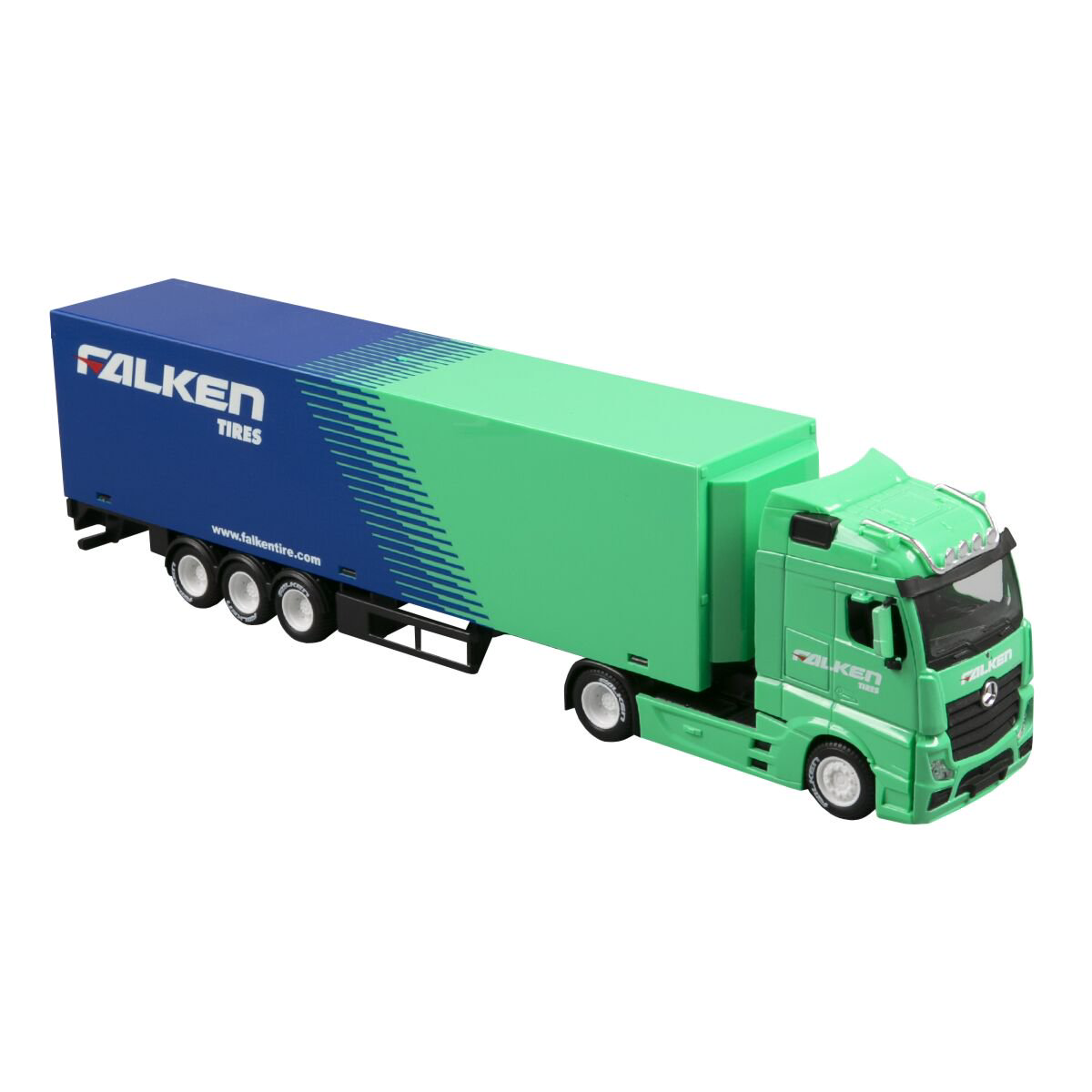 Машинка игрушечная Bburago Mercedes-Benz Actros Gigaspace 1:43 сине-зеленая купить,NaN