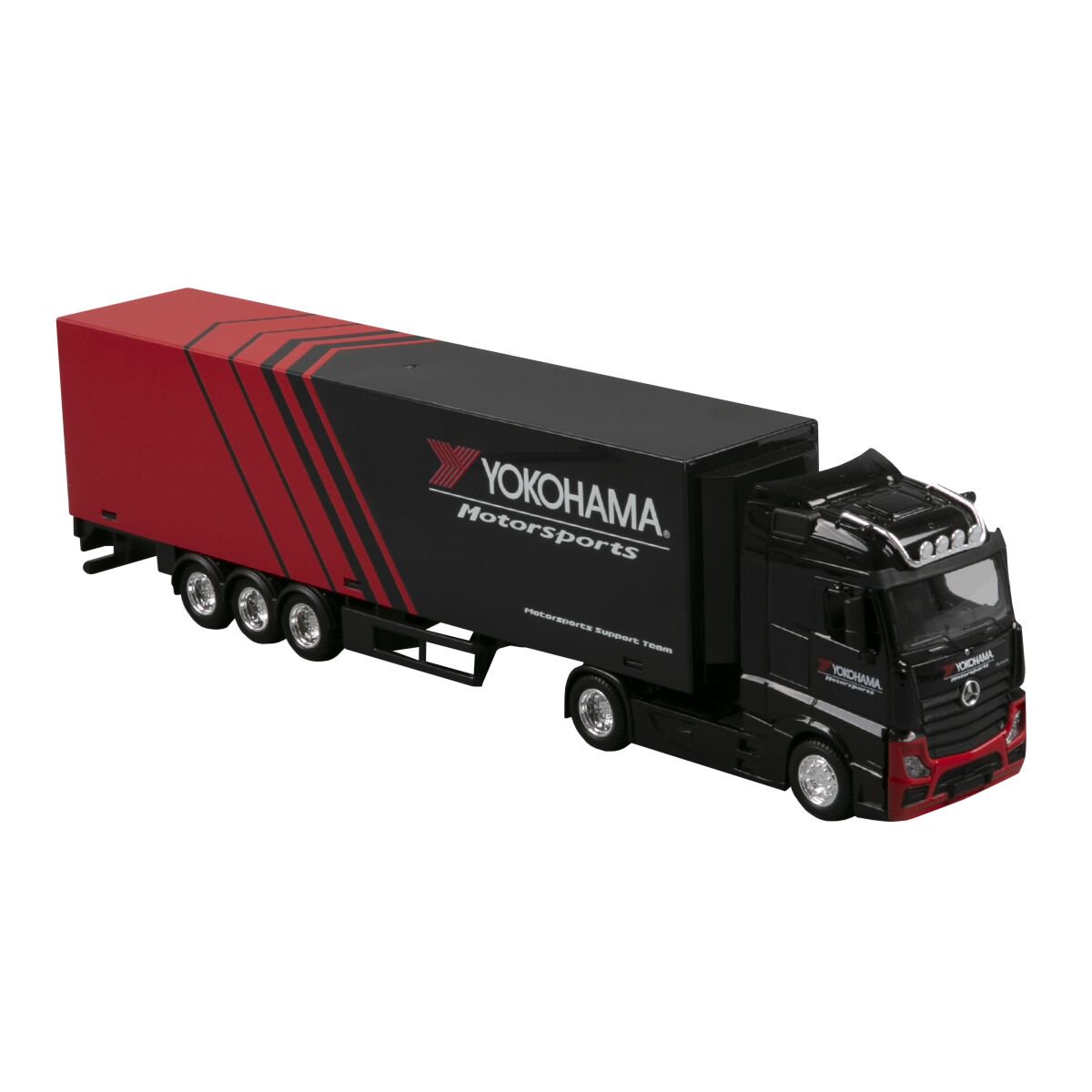 Машинка игрушечная Bburago Mercedes-Benz Actros Gigaspace 1:43 черно-красная купить,NaN