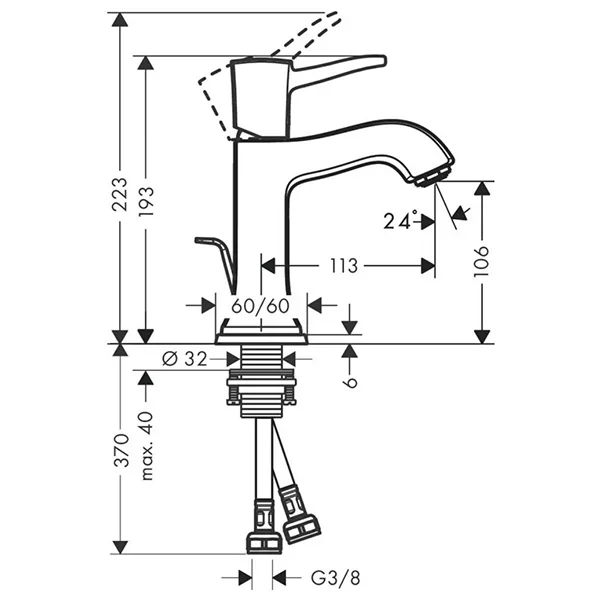 Смеситель Hansgrohe Metropol Classic 31300000 хром купить,NaN