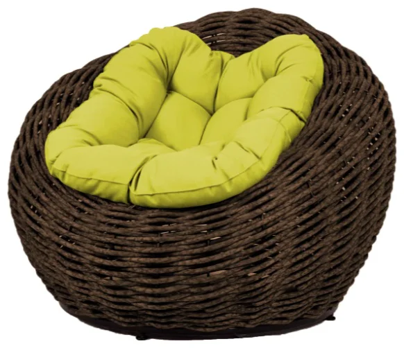 Кресло плетеное без подушки DeckWOOD Nest 120х35х80см коричневый