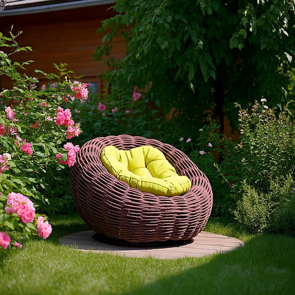 Кресло плетеное без подушки DeckWOOD Nest 120х35х80см коричневый купить,274000